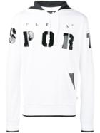 Plein Sport Logo Hooded Sweatshirt - White