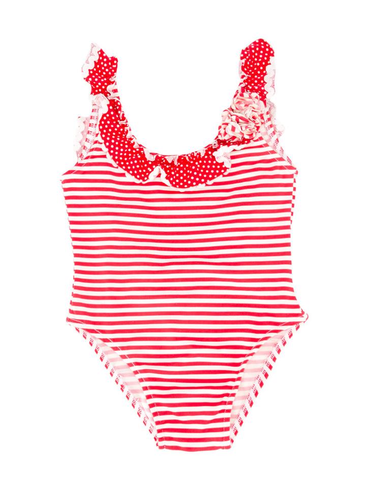 Amaia - Striped Swimsuit - Kids - Polyamide/spandex/elastane - 8 Yrs, Red