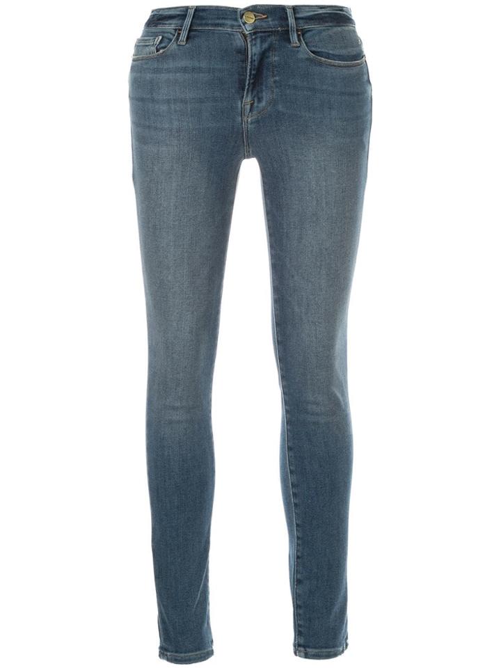 Frame Jeanne Low Rise Skinny Jeans - Blue