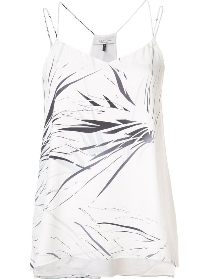 Halston Heritage Palm Print Tank Top