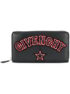 Givenchy Logo Patch Zip Around Wallet - Black