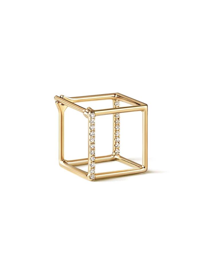 Shihara Diamond Square Earring 10 (01) - Metallic
