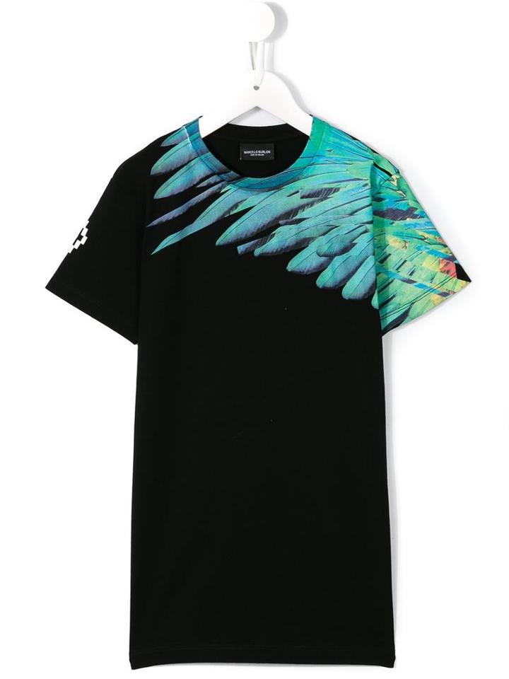 Marcelo Burlon County Of Milan Kids Linquimay T-shirt, Boy's, Size: 12 Yrs, Black