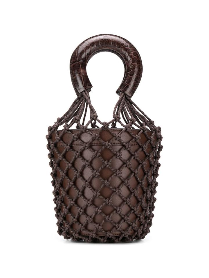 Staud Net Layer Bucket Bag - Brown