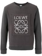 Loewe Logo Print Sweatshirt, Men's, Size: Medium, Grey, Cotton