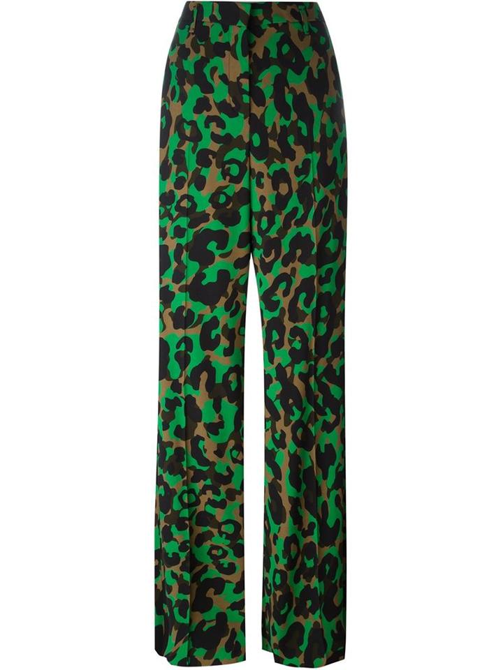 Versace 'camoupard' Palazzo Trousers