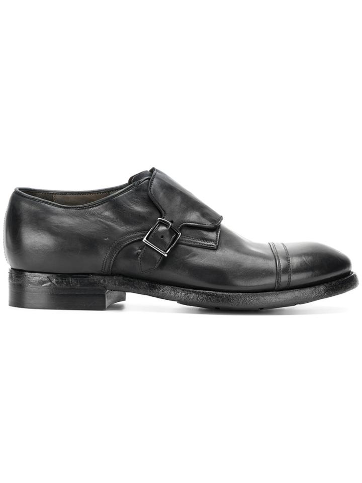Silvano Sassetti Distressed Monk Shoes - Black