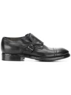 Silvano Sassetti Distressed Monk Shoes - Black