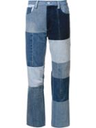 Y's Patchwork Woodstock Jeans, Women's, Size: 2, Blue, Cotton