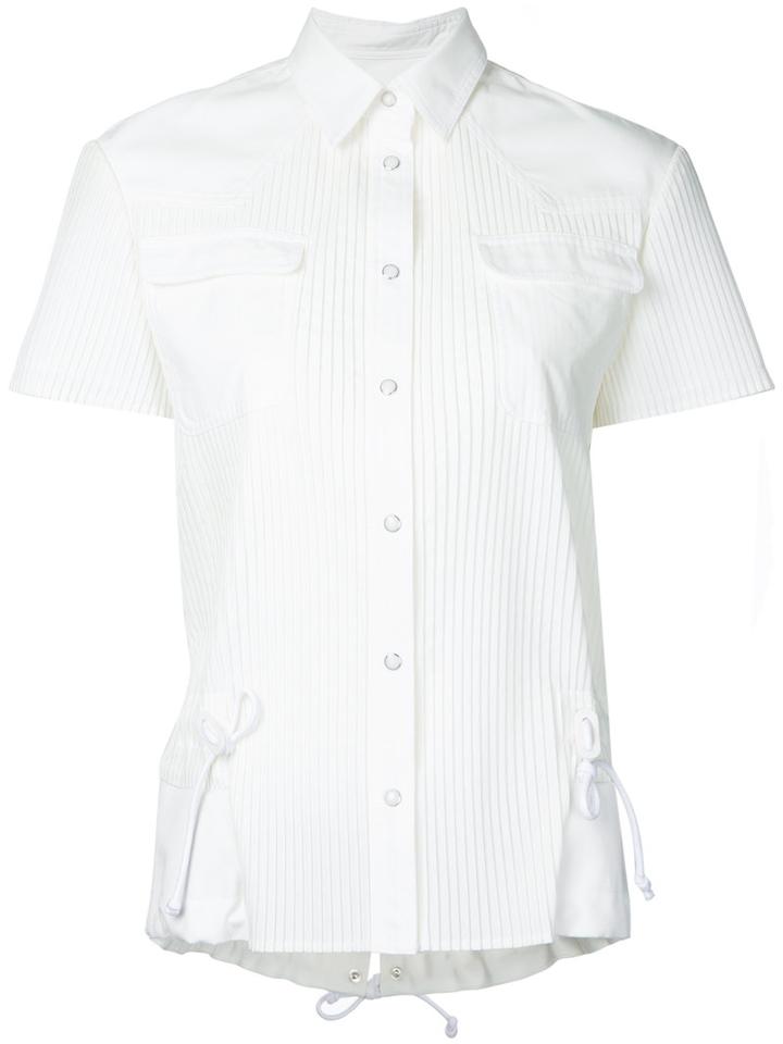Sacai - Plissé Pleated Shirt - Women - Cotton - 2, White, Cotton