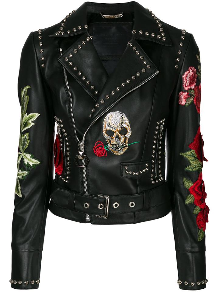 Philipp Plein Carole Guado Biker Jacket - Black