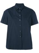 Aspesi - Short Sleeve Shirt - Women - Cotton - 44, Blue, Cotton