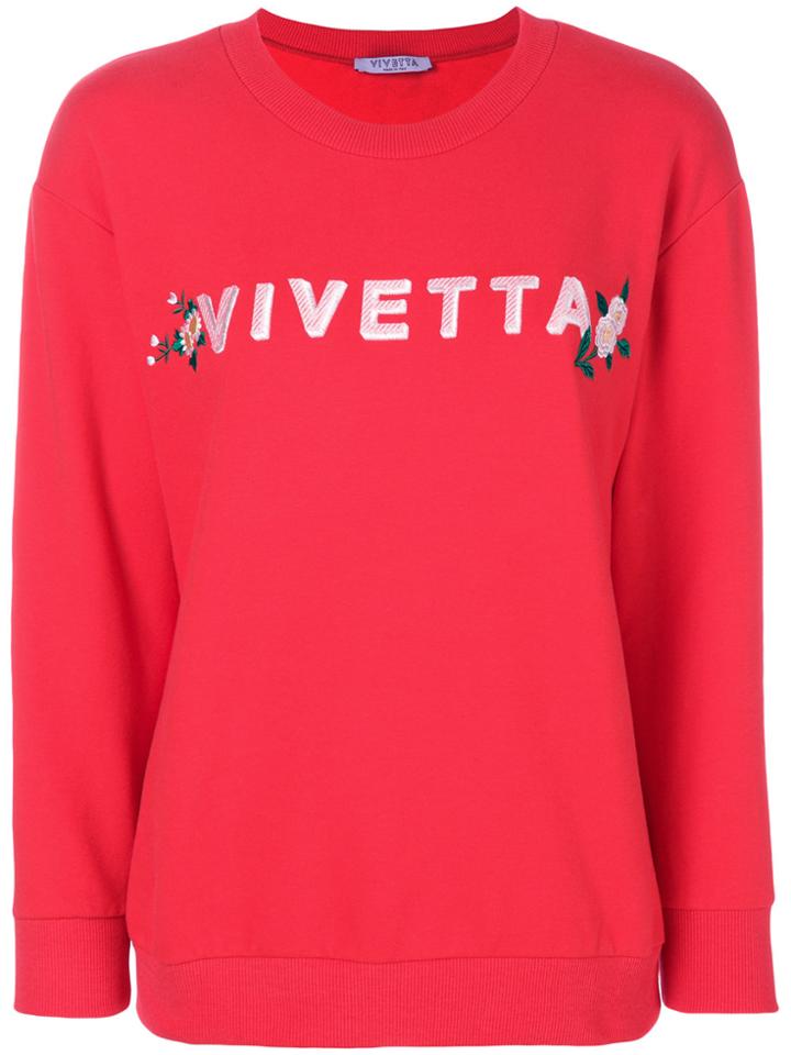 Vivetta Sweatshirt With Embroidery - Red