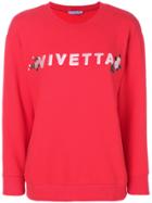Vivetta Sweatshirt With Embroidery - Red