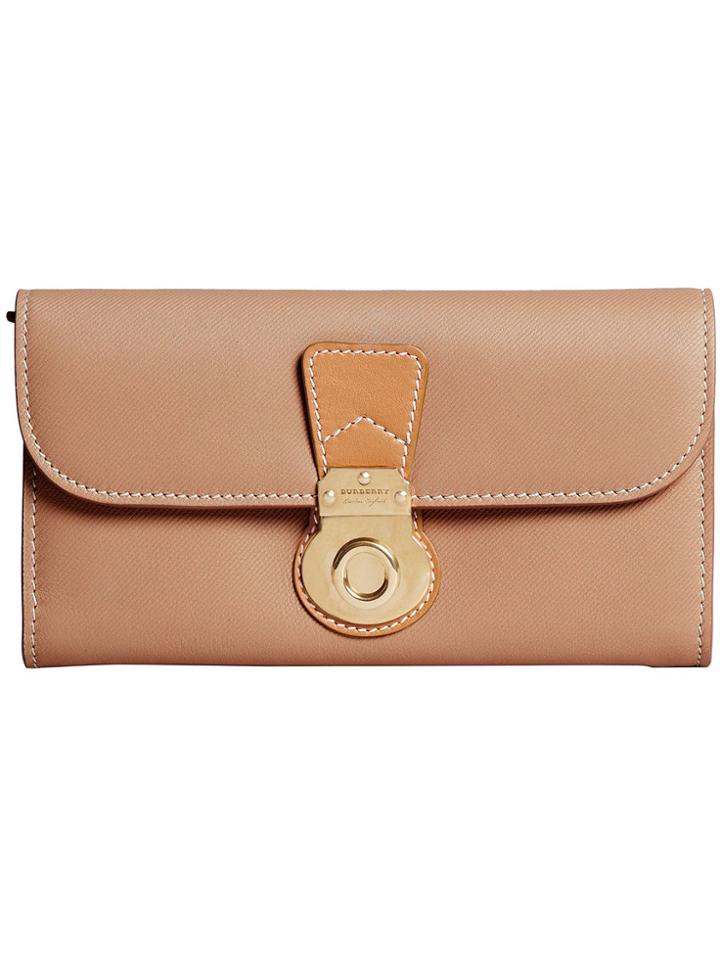 Burberry Two-tone Continental Wallet - Nude & Neutrals