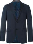 Etro Classic Blazer, Men's, Size: 52, Blue, Silk/cotton/spandex/elastane/viscose