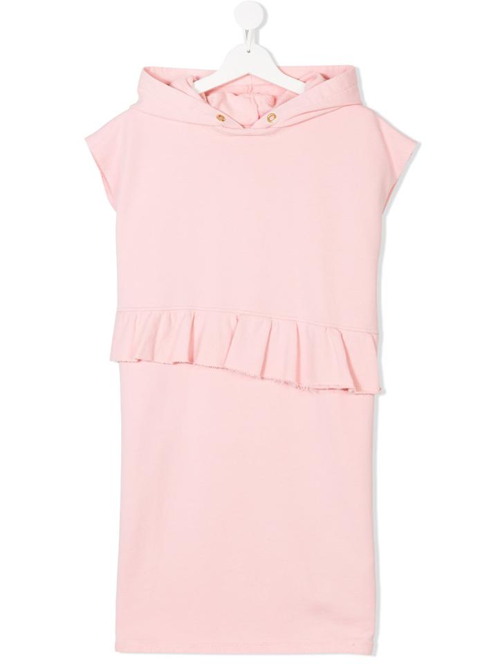 Andorine Teen Sleeveless Hooded Dress - Pink & Purple