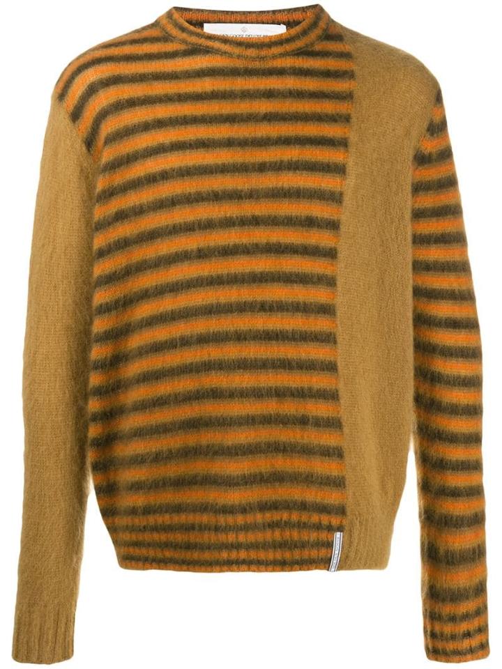 Golden Goose Striped Panel Jumper - Brown