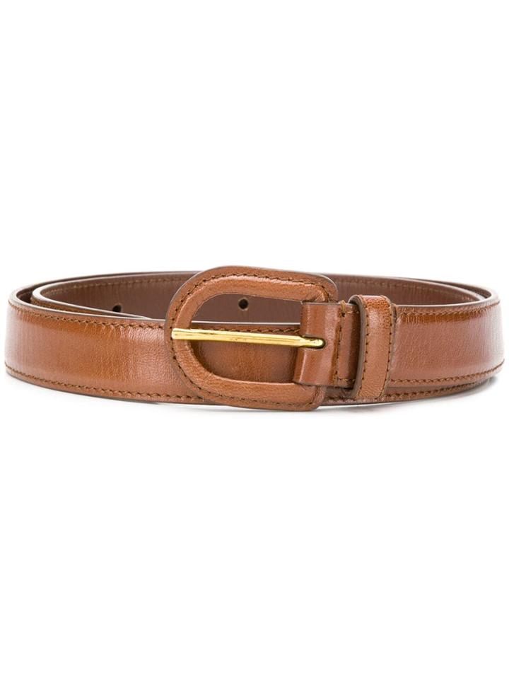 Prada Curved Buckle Belt - Brown