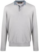 Loro Piana Contrast Long-sleeved Knit Top - Grey