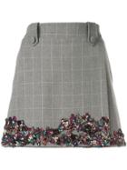 Patbo Embellished Mini Skirt - Grey