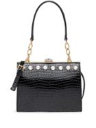 Miu Miu Miu Solitaire Crocodile Print Bag - Black