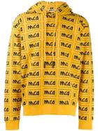Mcq Alexander Mcqueen Logo Drawstring Hoodie - Yellow