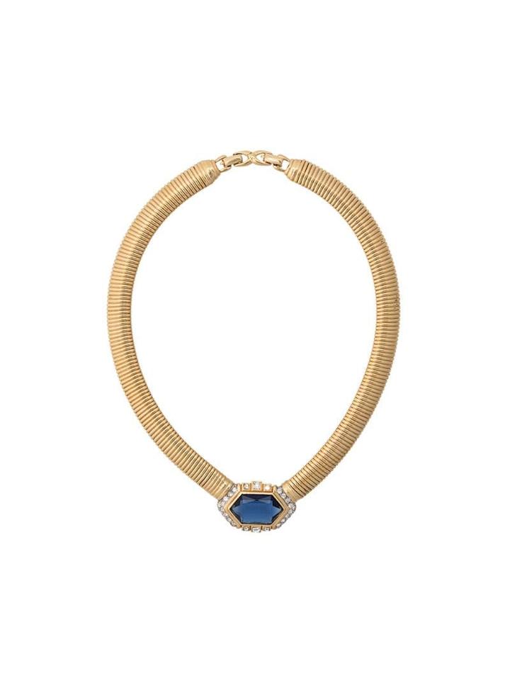 Nina Ricci Pre-owned 1980's Vintage Ribbed Collar - Gold