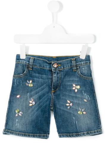 Pamilla Kids - Denim Shorts - Kids - Cotton/spandex/elastane - 6 Yrs, Blue