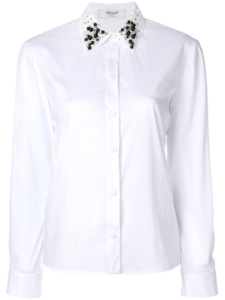 Blugirl Embellished Collar Shirt - White