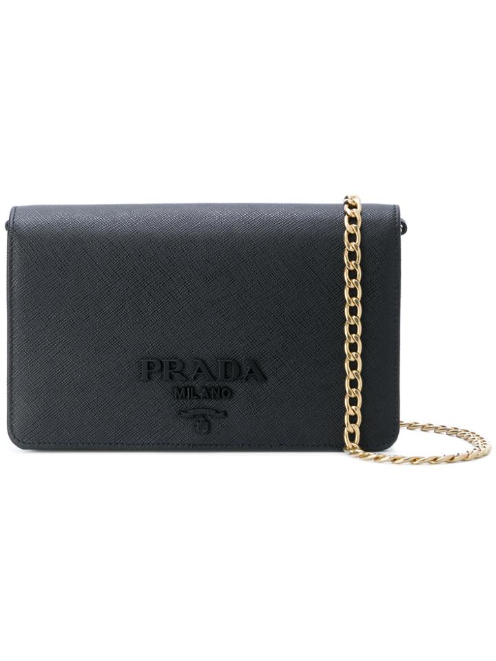 Prada Saffiano Wallet Bag - Black