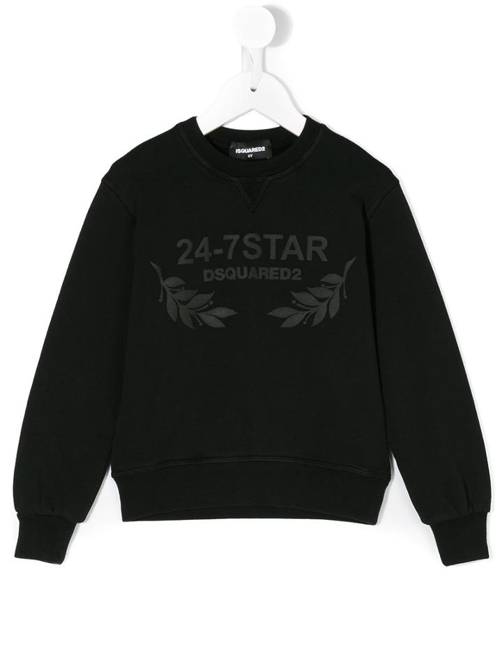 Dsquared2 Kids - Logo Print Sweatshirt - Kids - Cotton - 8 Yrs, Black