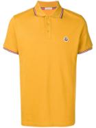 Moncler Striped Trim Collar Polo Shirt - Yellow