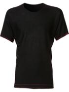 Label Under Construction Hem Detail T-shirt, Men's, Size: 50, Black, Spandex/elastane/wool