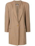 Giorgio Armani Vintage Checked Loose Fit Jacket - Brown