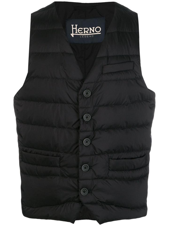 Herno Padded Waistcoat - Black