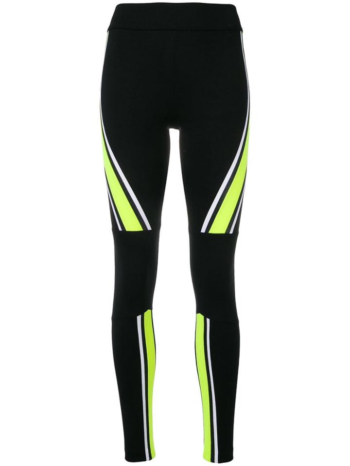 No Ka' Oi Diagonal Stripe Leggings - Black