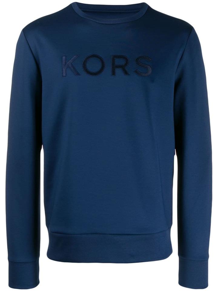 Michael Michael Kors Crew Neck Logo Sweatshirt - Blue