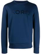 Michael Michael Kors Crew Neck Logo Sweatshirt - Blue