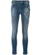 Twin-set Sequin Embellished Skinny Jeans - Blue