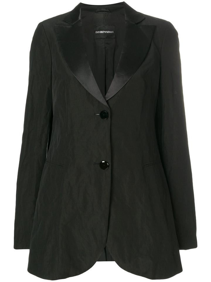 Giorgio Armani Vintage Classic Fitted Blazer - Black