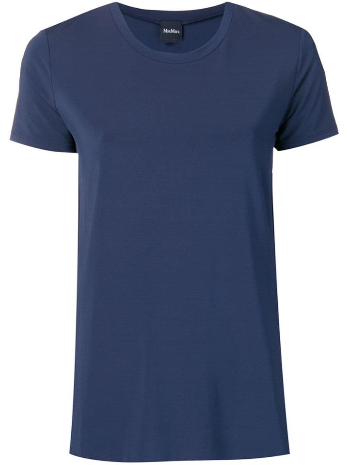 Max Mara Curved-hem T-shirt - Blue