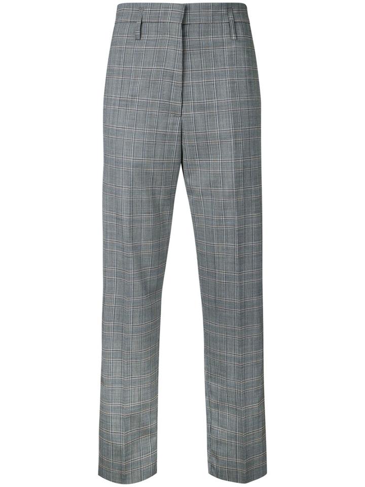 Golden Goose Deluxe Brand - Checked Trousers - Women - Virgin Wool - 44, Grey, Virgin Wool