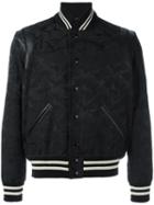 Saint Laurent Camouflage Print Teddy Jacket, Men's, Size: 50, Black, Cotton/polyamide/wool/cupro