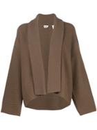 Alaïa Vintage Knitted Open Front Cardigan - Brown