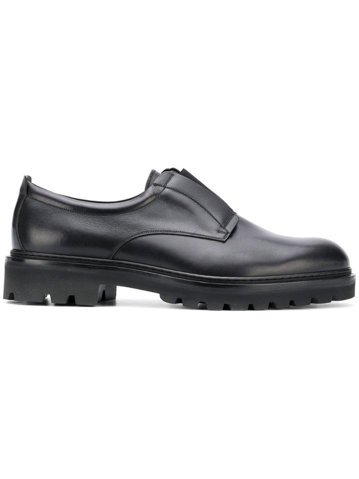 Salvatore Ferragamo Stretch Panel Loafers - Black