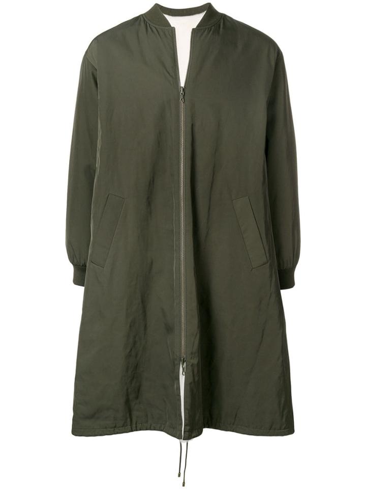 Liska Reversible Bomber Coat - Green