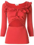 Isa Arfen Cut Out Detail Blouse - Red