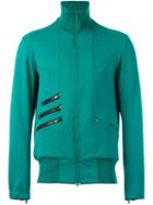 Y-3 Zipped Sweatshirt, Men's, Size: Small, Green, Polyester/cotton/polyamide/spandex/elastane
