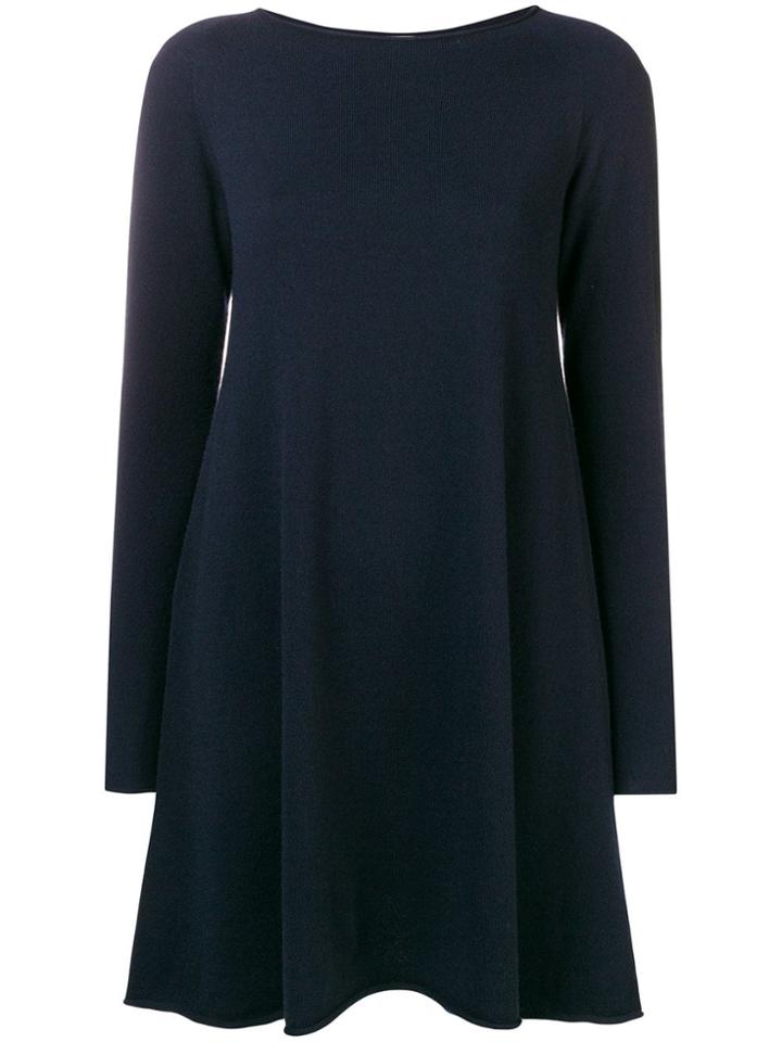 Apuntob Cashmere Flared Dress - Blue